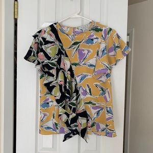 Anthro print blouse